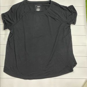 Sonoma Black Short Sleeve Top with decorative Raglan seams  size 1x